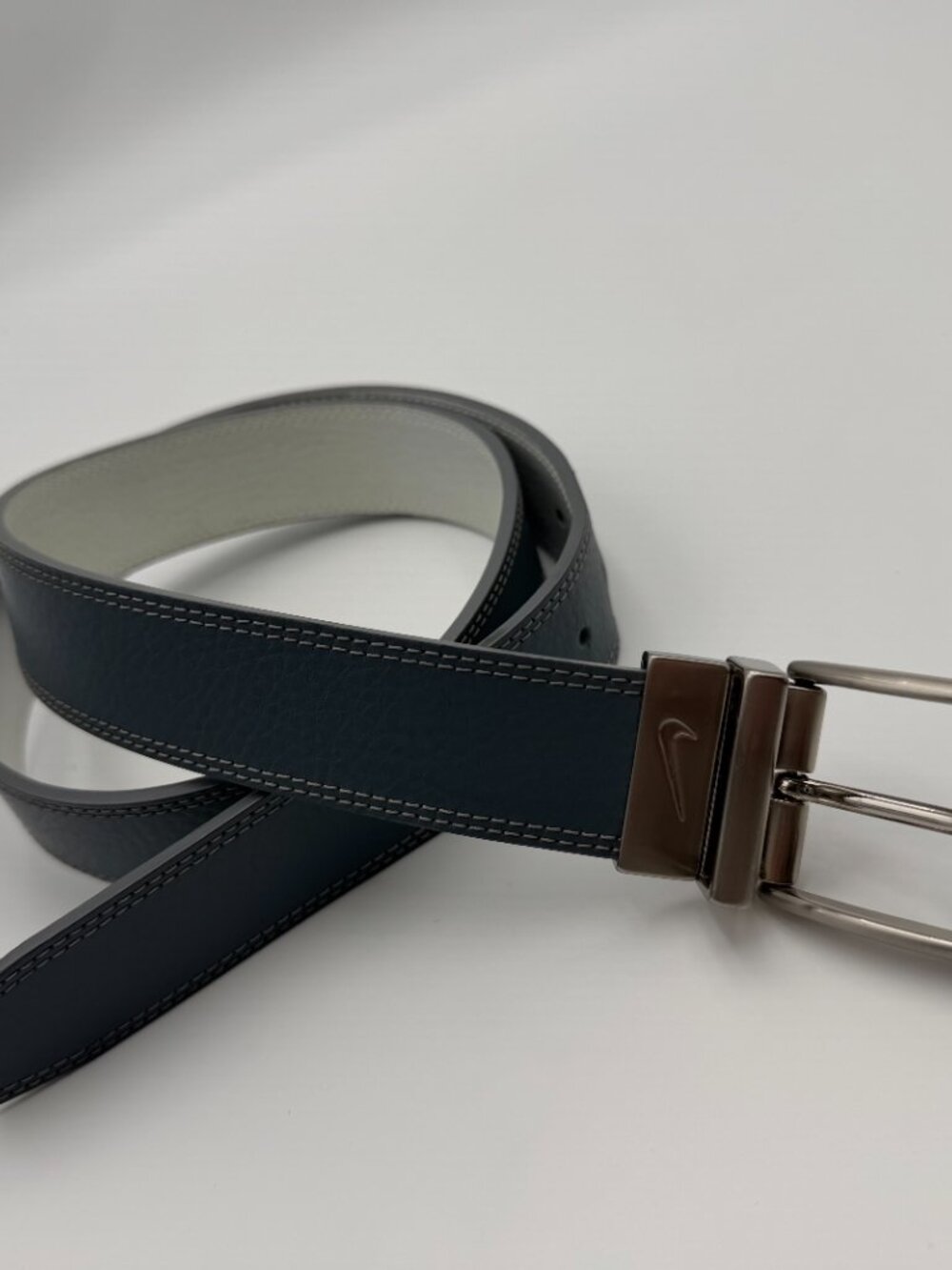 Nike Reversible Blue Leather Belt